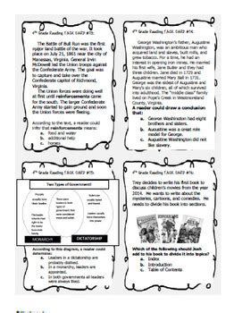 4th Grade STAAR Reading Skills Task Cards, 36 Nonfiction Passages!