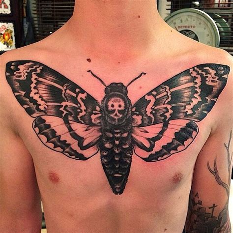 Death's Head Moth Tattoo By Nathaniel Gann | Remington Tattoo Parlor