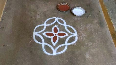 Margazhi Madham Rose Kolam Designs 5 Dots Sankranthi Chukkala Muggulu