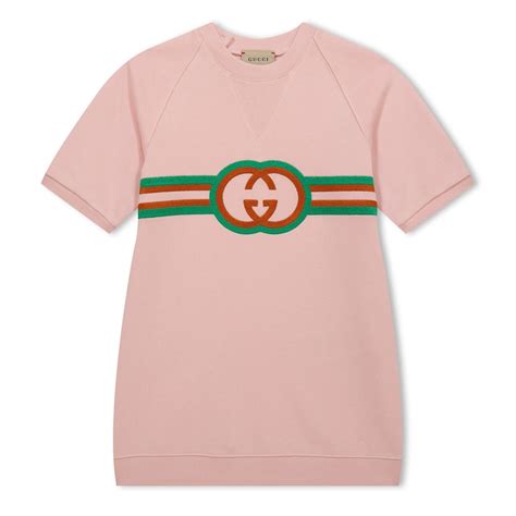 Gucci Gucci Logo Dress Jn34 Kids Pink 5658 Flannels