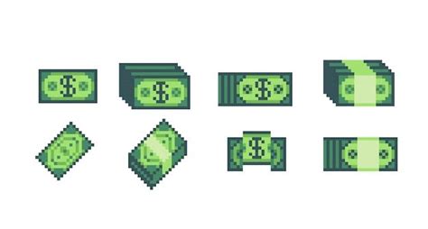 Money Bundle Pixel Art Set