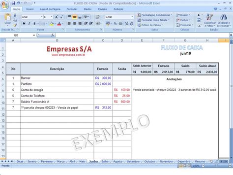 Exemplo De Planilha De Controle De Caixa Novo Exemplo 30952 The Best