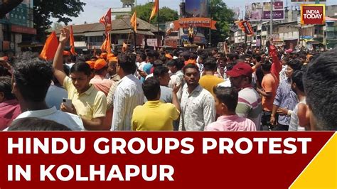 Watch Clash Breaks Out Between Two Groups During Protest In Kolhapur