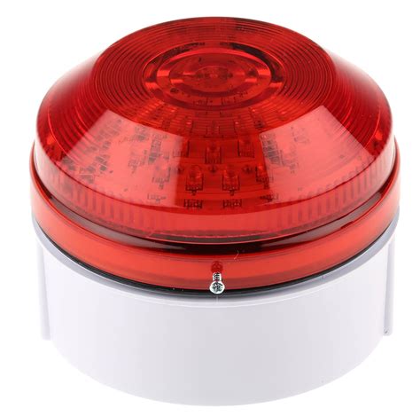 LED195 02WH 02 Moflash LED195 Series Red Flashing Beacon 20 30 V