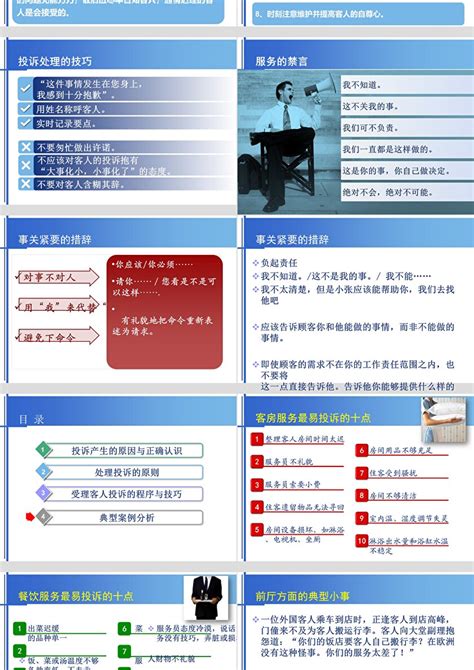 酒店投诉处理ppt模板卡卡办公