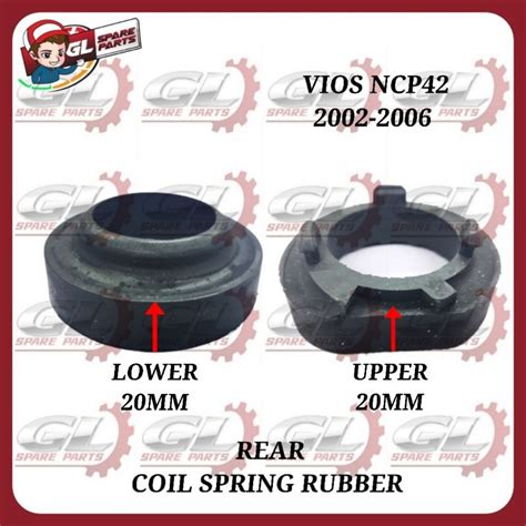 Rear Coil Spring Rubber Toyota Vios Ncp Mm Upper Lower