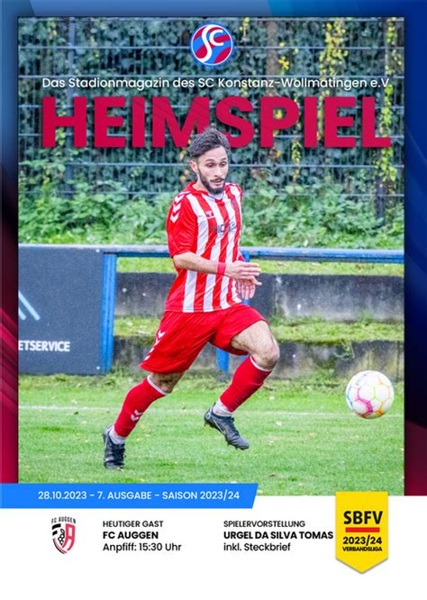 Heimspiel Das Stadionmagazin Des Sc Konstanz Wollmatingen E V