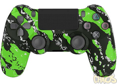 Green Splatter - PS4 Modded Controller - Controller Chaos