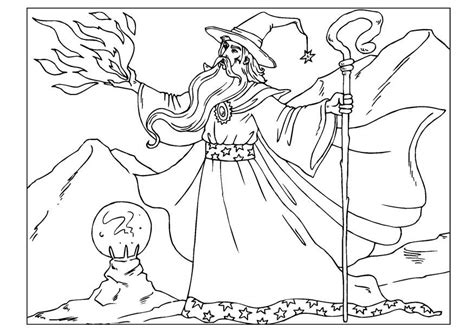 Evil Wizard Art Coloring Pages