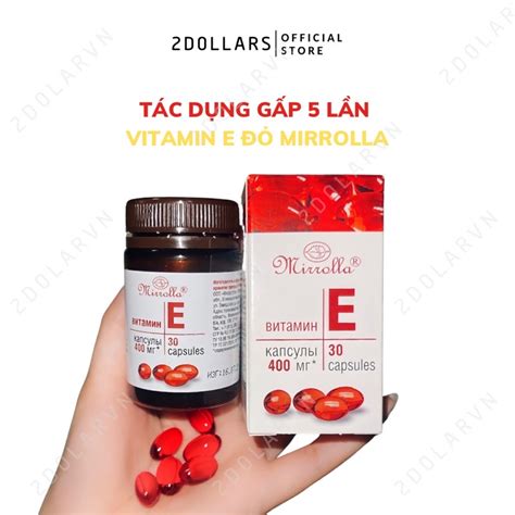 Vitamin E Đỏ Mirolla Hộp 30 Viên Hàm Lượng 400mg Shopee Việt Nam