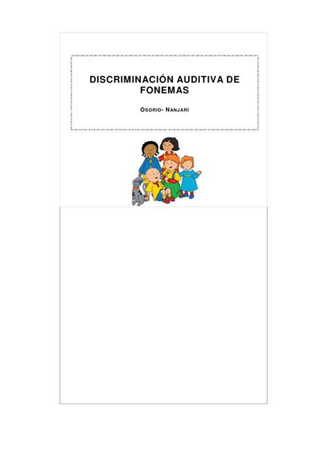 Pdf Discriminaci N Auditiva De Fonemas Pdf Filecon Discriminaci N