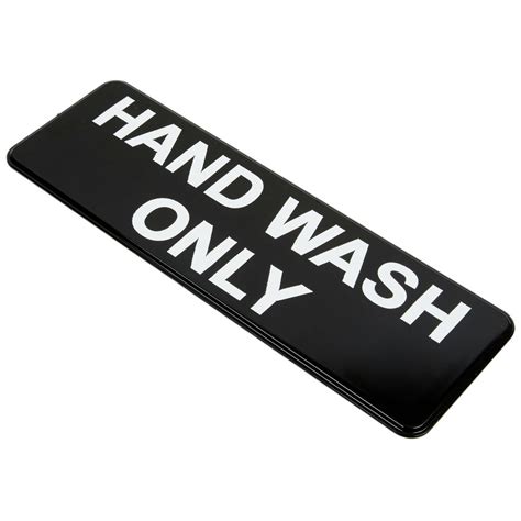 Vollrath Hand-wash-only contemporary English symbol sign - #4504