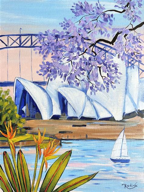 Sydney Harbour Jacaranda By Irina Redine