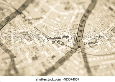 Clapham High Street London Uk Map Stock Photo 483094057 Shutterstock