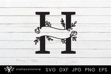 Free Split H Monogram Svg Iucn Water