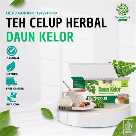 Jual TEH DAUN KELOR ORIGINAL 100 CELUP ISI 20 KANTUNG MORINGA TEA BAG