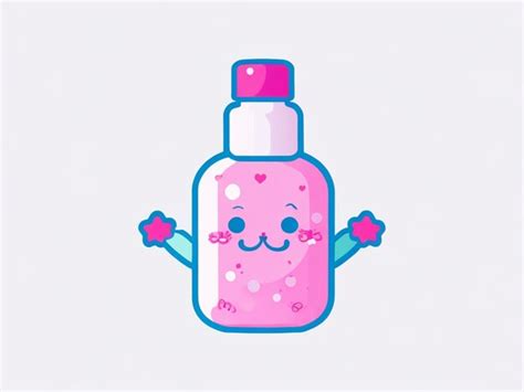 Premium Photo Cute Kawaii Disinfection Or And Sanitizer Bottle