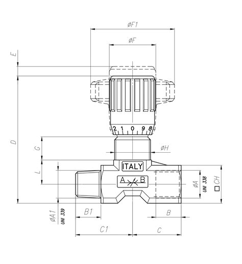 In Line Double Acting Flow Control Valves Male Female Threads