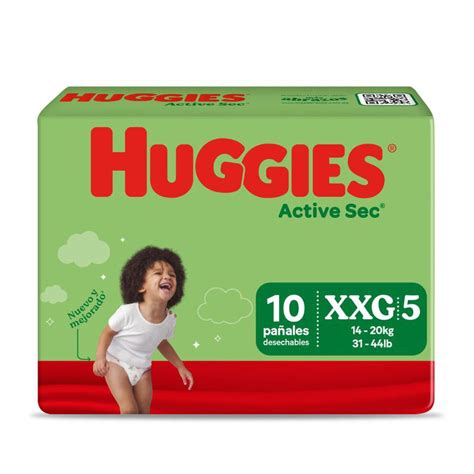 Pañales HUGGIES Active Sec Xtra Flex Talla Xxg 10 und tailoy pe