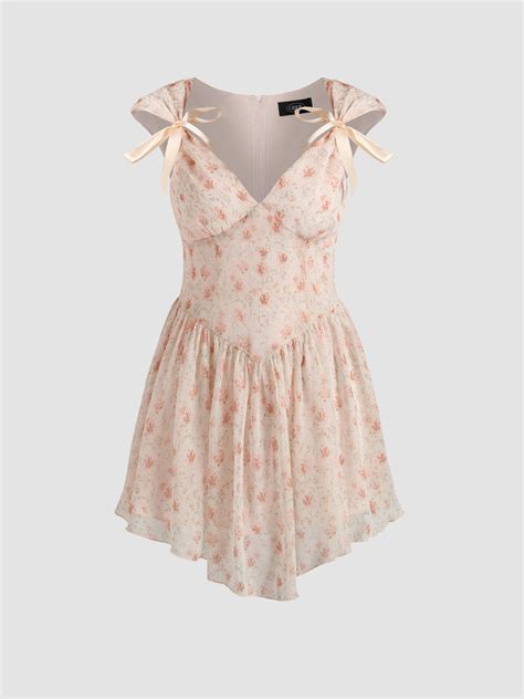 Ditsy Floral Corset Mini Dress Cider