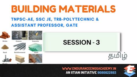 Building Materials Session Tnpsc Ae Ssc Je Trb Polytechnic