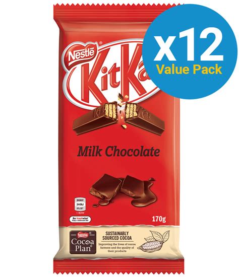 Kitkat Milk Chocolate Block 170g 12 Pack At Mighty Ape Nz