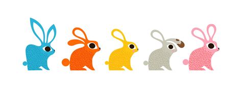 Easter Bunny Emoji Faces Set Emoticon Rabbit Vector Image