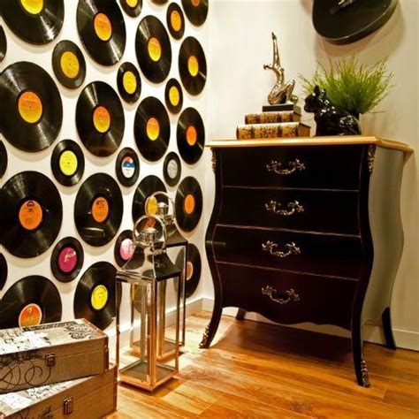 Decoração Discos de Vinil 60 Fotos e Inspirações