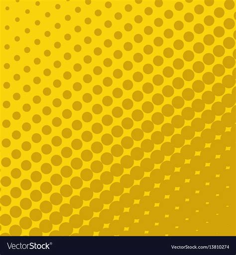 Halftone Dots On Yellow Background Royalty Free Vector Image