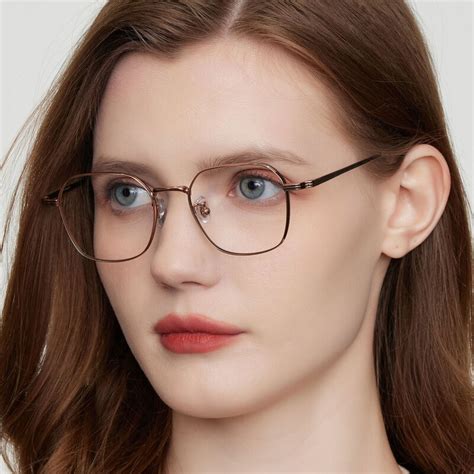 Grandrapids Polygon Rose Gold Eyeglasses