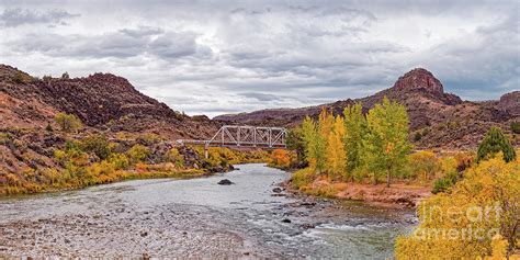 Fall Panorama Of Rio Grande Del Norte At Orilla Verde And Taos Canyon