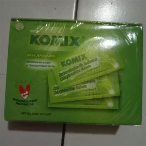 SIRUP OBAT BATUK KOMIX RASA JERUK NIPIS SATU PAK ISI 30 SACHET SATU