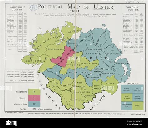 map  ulster stock photo alamy