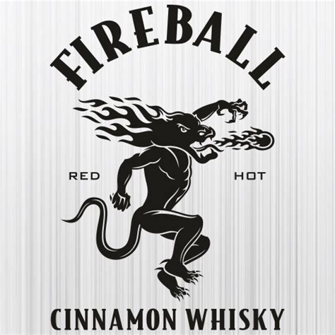 Fireball Red Hot Cinnamon Whisky SVG Fireball Cinnamon Whisky PNG Fireball Whisky Vector File