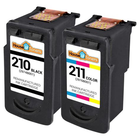 Remanufactured Ink Cartridge For Canon Pg 210 And Cl 211 2pk 1b 1c