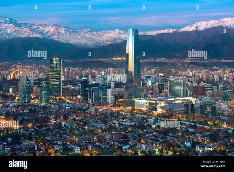 Vista Panor Mica De Providencia Y Las Condes Distritos Con Rascacielos