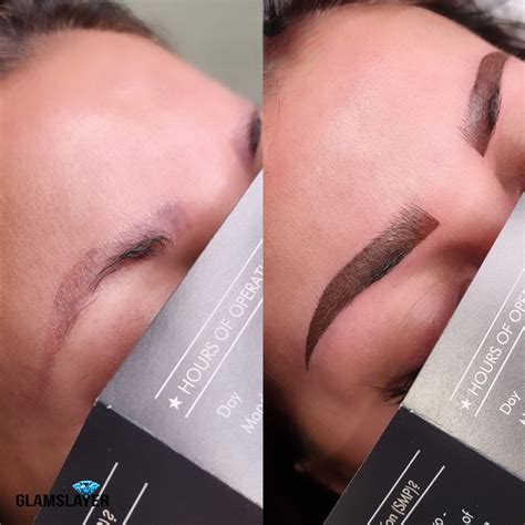 Semi Permanent Eyebrow Tattoo Cost Before And After Photo