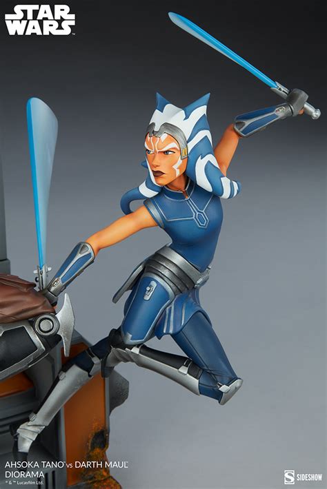 Ahsoka Tano vs Darth Maul Diorama by Sideshow - The Toyark - News