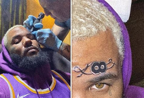 Rapper faz tatuagem do número 8 no rosto em homenagem ao astro da NBA