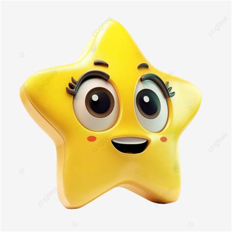 Smiley Face Cartoon Star With Big Eyes, Cartoon, Star, Smiley Face PNG ...