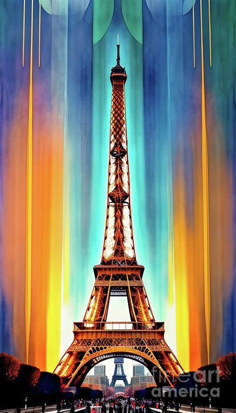 Eiffel Tower Abstract 3013 Digital Art By Mary Machare Fine Art America