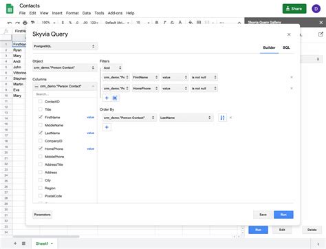postgresql query builder sql editor