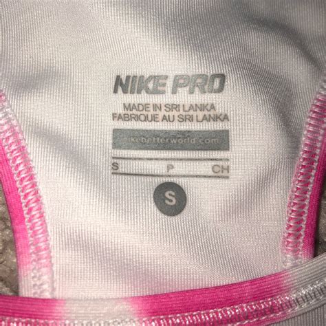 Nike Pro Dri Fit Pink And White Sports Bra Razorback Gem