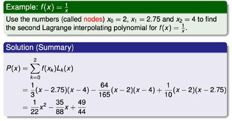 3-1. Lagrange Interpolating Polynomials