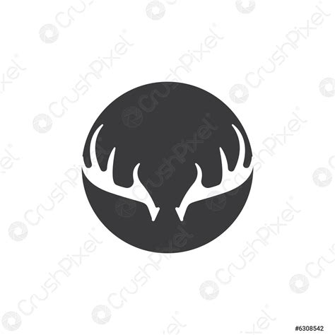 Deer Antlers Logo Template Illustration Design Stock Vector 6308542