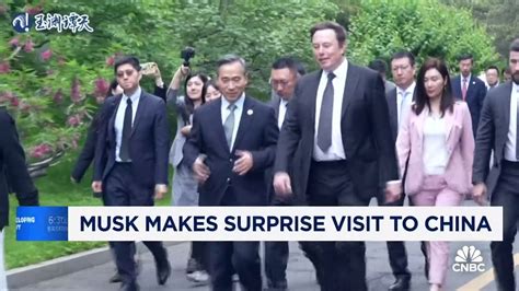 Elon Musk Makes Surprise Visit To China Heres What To Know Youtube