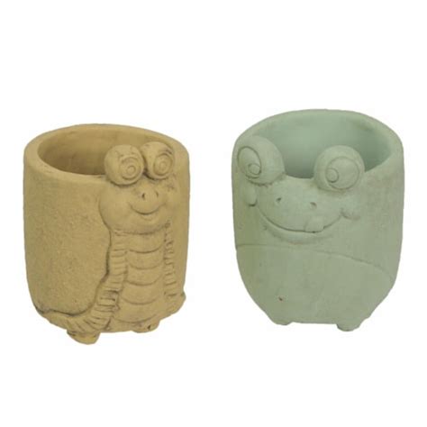 Set Of 2 Snail And Frog Resin Planters Indoor Outdoor Cute Succulent Flower Pots 5 Inch Kroger