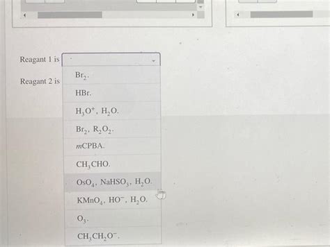 Solved Provide The Missing Reagents And Organic Structures Chegg