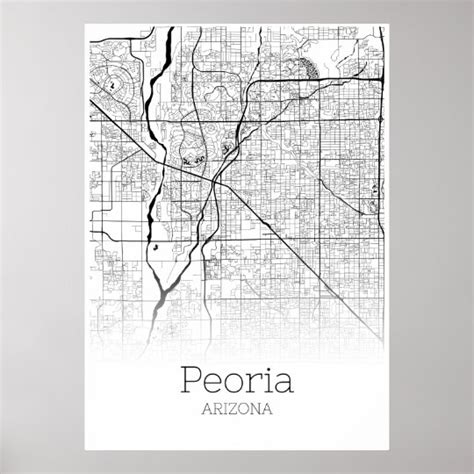 Peoria Map - Arizona - City Map Poster | Zazzle.com