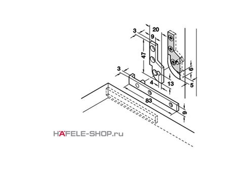 Подпятниковая петля для секретера, длина 80мм. Комплект 2 шт.